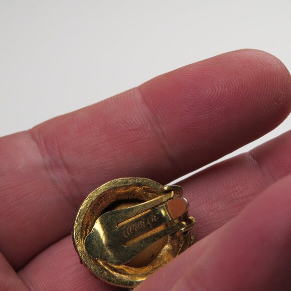 Hattie Carnegie vintage earrings clip on - Picture 2 of 4